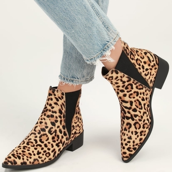 Steve Madden Jerry Leopard Booties 8 - Picture 1 of 14